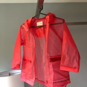 Zara girls’ red raincoat sz 7/8